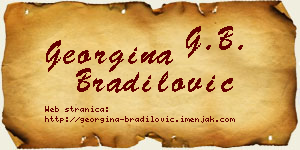 Georgina Bradilović vizit kartica